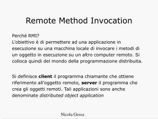 remote method invocation