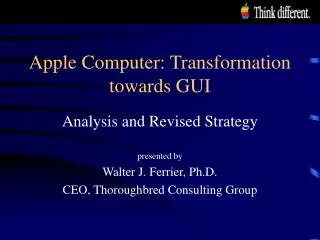 Apple Computer: Transformation towards GUI