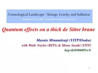 Quantum effects on a thick de Sitter brane