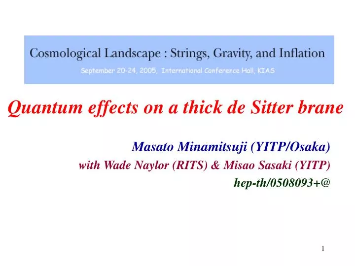 quantum effects on a thick de sitter brane