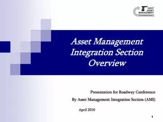 Asset Management Integration Section Overview