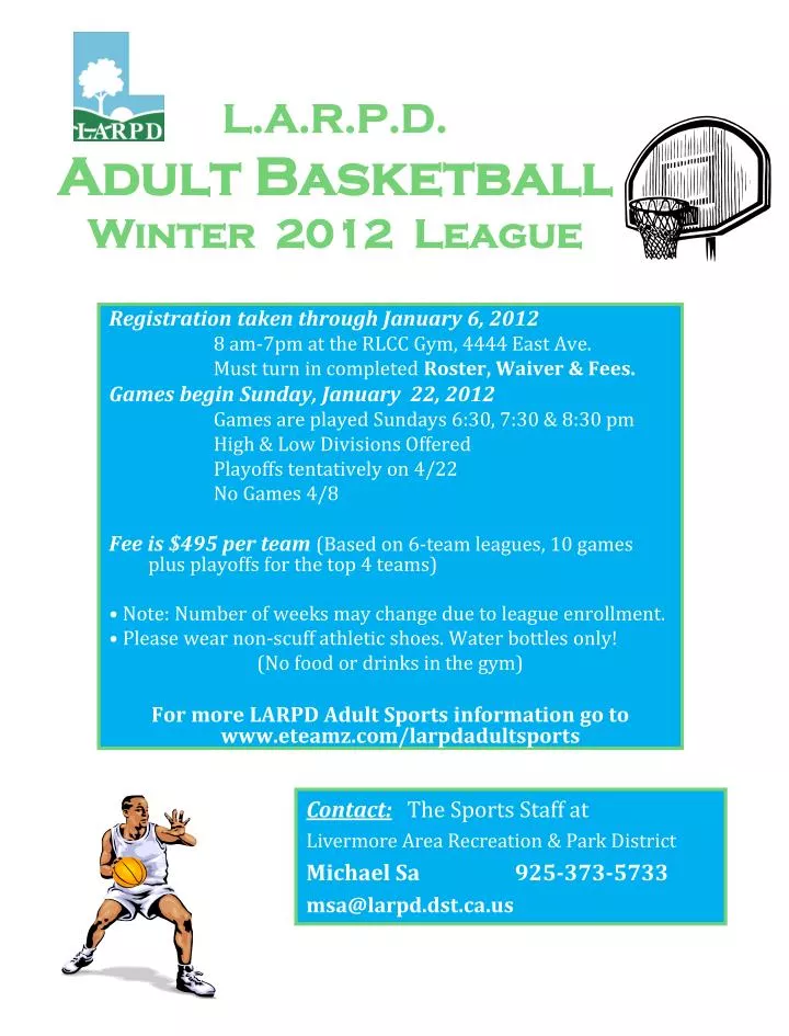 l a r p d adult basketball winter 2012 league