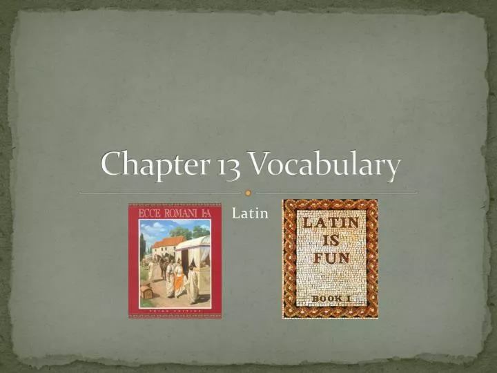 chapter 13 vocabulary