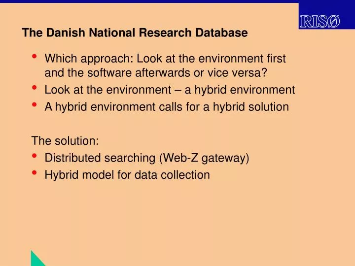 the danish national research database