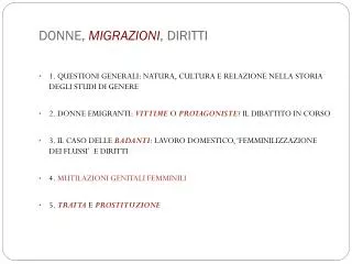 donne migrazioni diritti