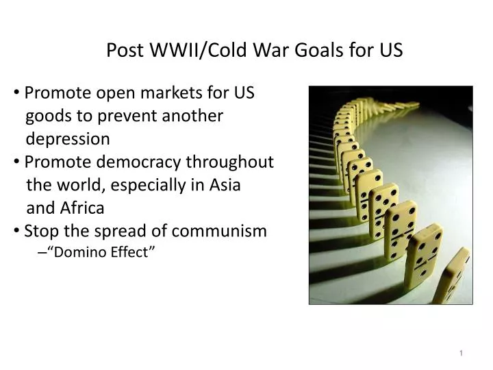 post wwii cold war goals for us