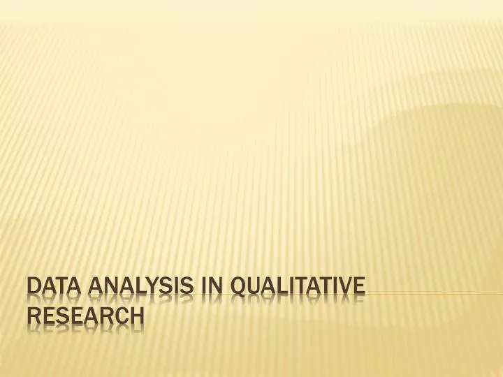 data analysis in qualitative research