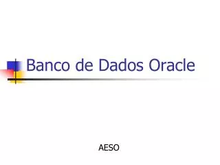 banco de dados oracle