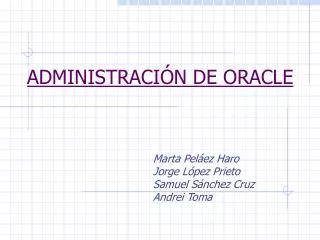 administraci n de oracle