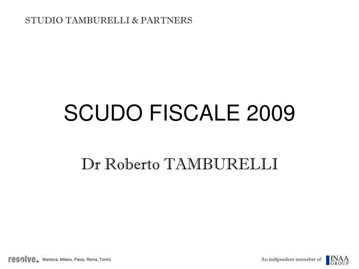 scudo fiscale 2009