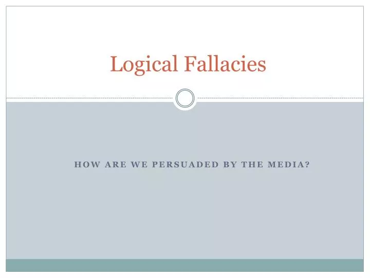 logical fallacies