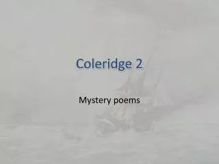 Coleridge 2