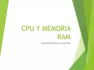 cpu y memoria ram