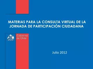 materias para la consulta virtual de la jornada de participaci n ciudadana