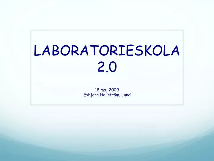 laboratorieskola 2 0