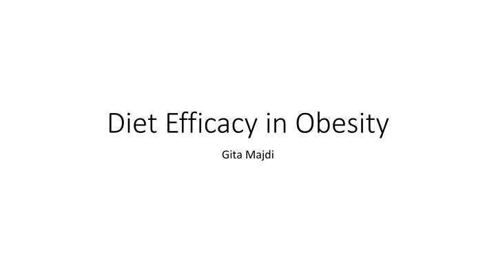 diet efficacy in obesity