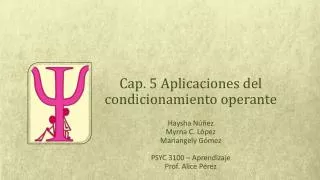 cap 5 aplicaciones del condicionamiento operante