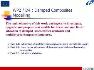 WP2 / D4 : Damped Composites Modelling