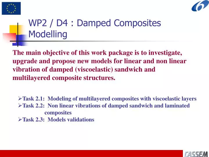 wp2 d4 damped composites modelling