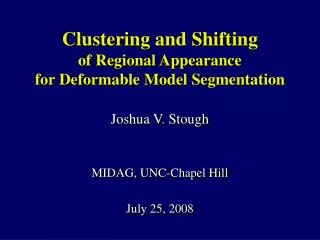 Clustering and Shifting of Regional Appearance for Deformable Model Segmentation