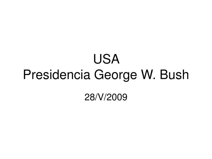 usa presidencia george w bush