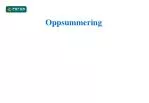 Oppsummering - slide 1