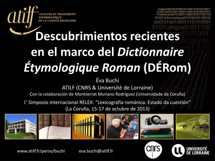 descubrimientos recientes en el marco del dictionnaire tymologique roman d rom