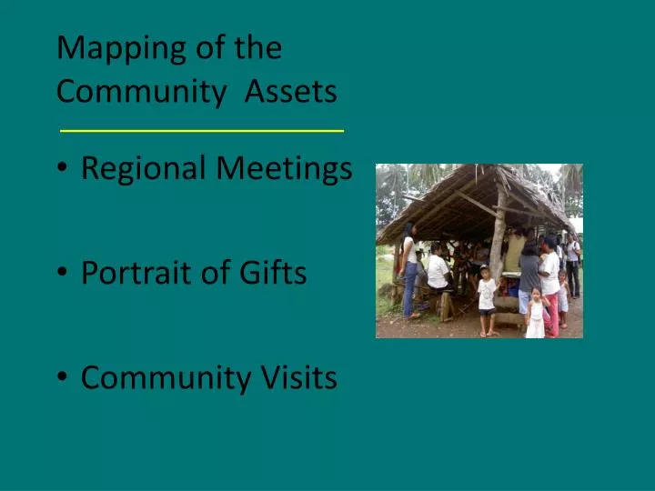 mapping of the community assets