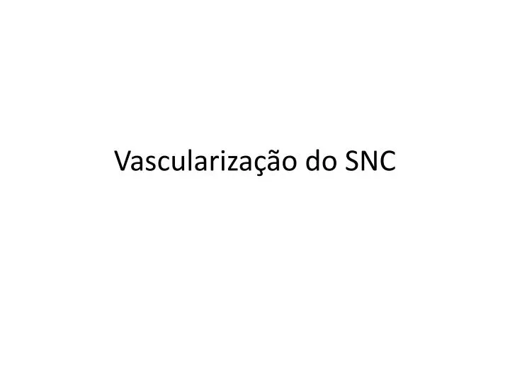 vasculariza o do snc