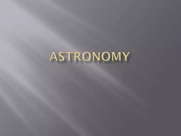 astronomy