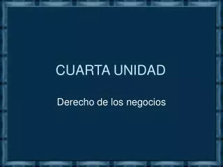 cuarta unidad