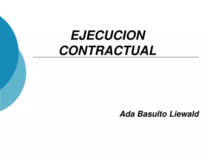 ejecucion contractual