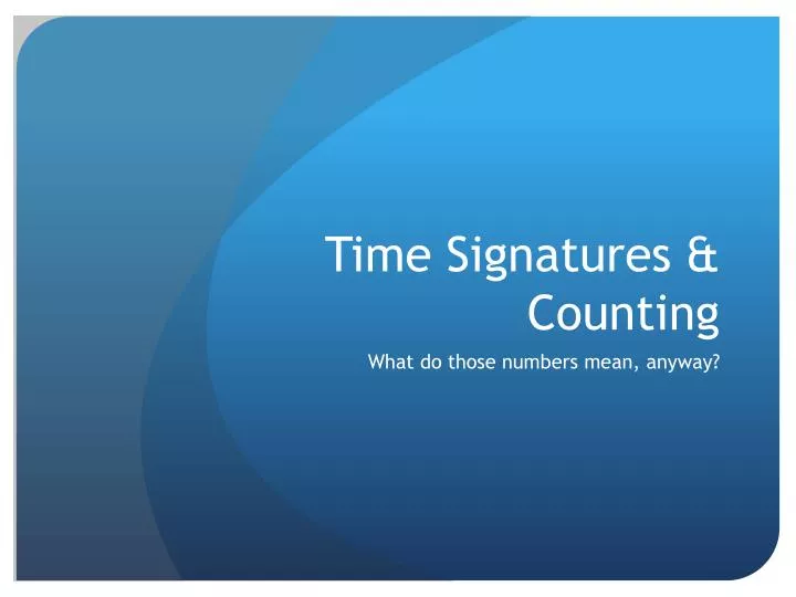 time signatures counting