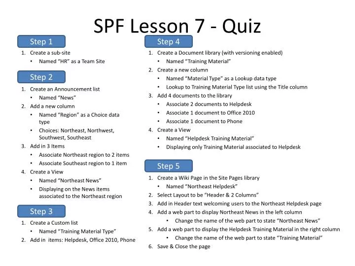 spf lesson 7 quiz