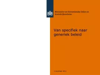 van specifiek naar generiek beleid