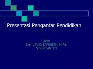 presentasi pengantar pendidikan