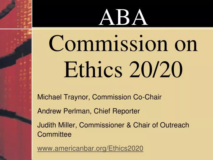 aba commission on ethics 20 20