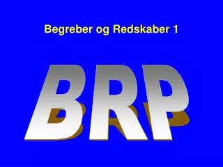 begreber og redskaber 1
