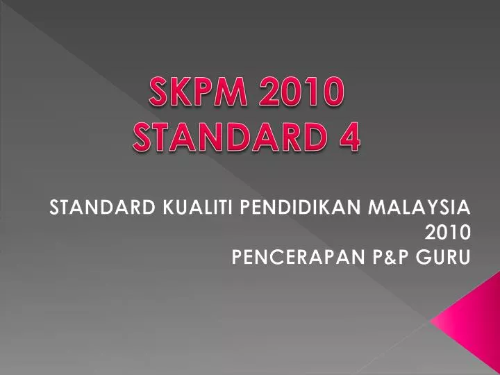 standard kualiti pendidikan malaysia 2010 pencerapan p p guru