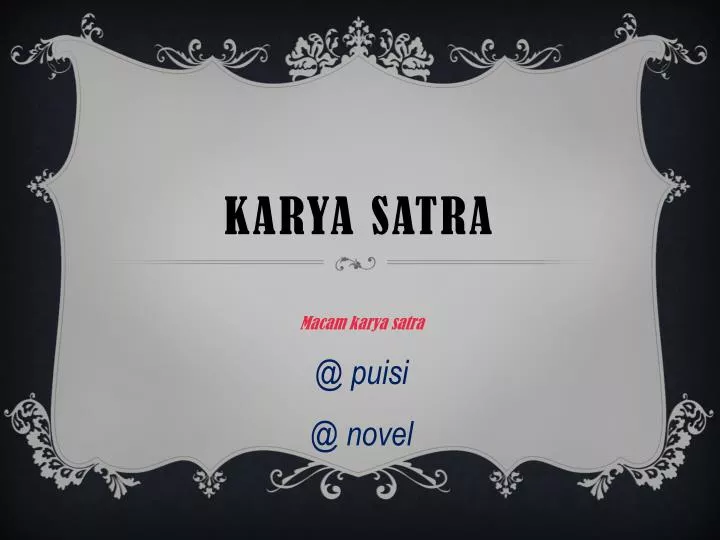 karya satra