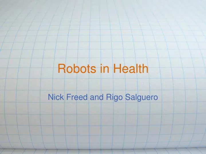 robots in health