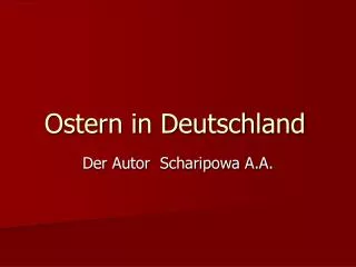 ostern in deutschland