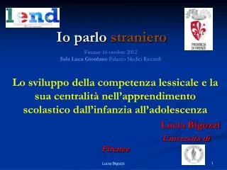 io parlo straniero