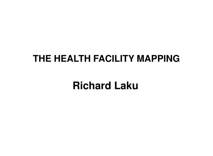 the health facility mapping