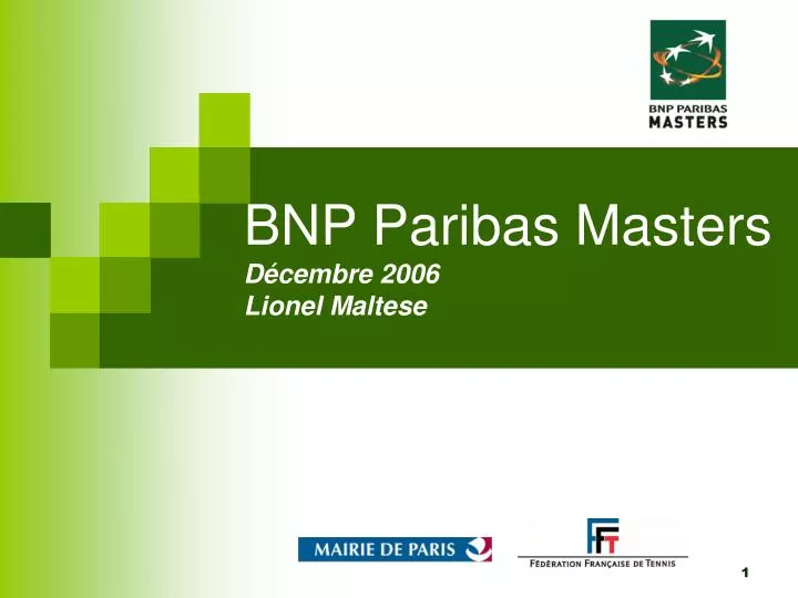 bnp paribas masters d cembre 2006 lionel maltese