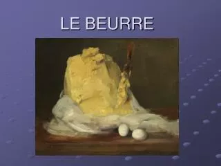 le beurre