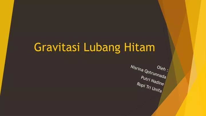 gravitasi lubang hitam