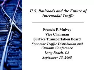 U.S. Railroads and the Future of Intermodal Traffic