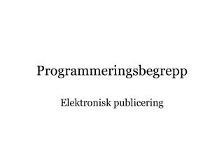 elektronisk publicering
