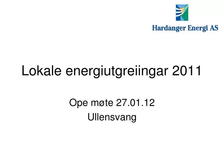 lokale energiutgreiingar 2011